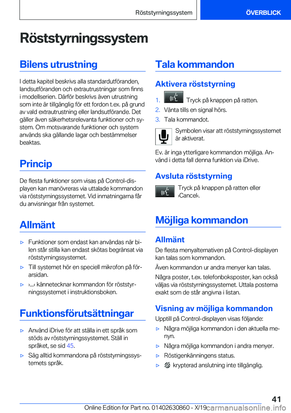 BMW 4 SERIES GRAN COUPE 2020  InstruktionsbÖcker (in Swedish) �R�