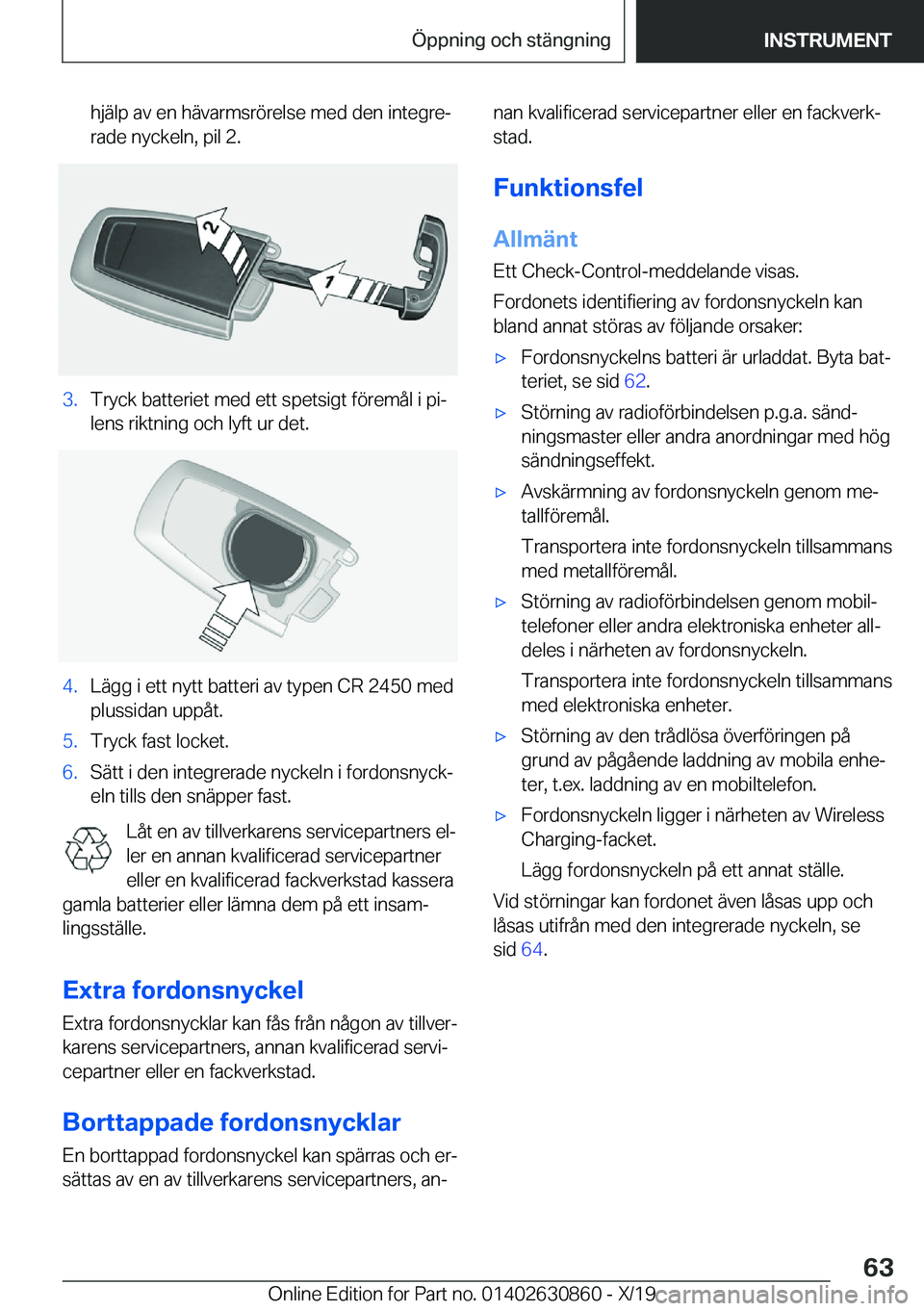 BMW 4 SERIES GRAN COUPE 2020  InstruktionsbÖcker (in Swedish) �h�j�ä�l�p��a�v��e�n��h�ä�v�a�r�m�s�r�