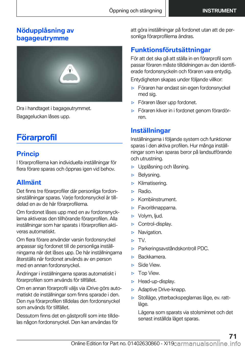 BMW 4 SERIES GRAN COUPE 2020  InstruktionsbÖcker (in Swedish) �N�