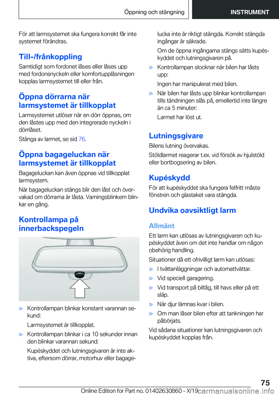 BMW 4 SERIES GRAN COUPE 2020  InstruktionsbÖcker (in Swedish) �F�
