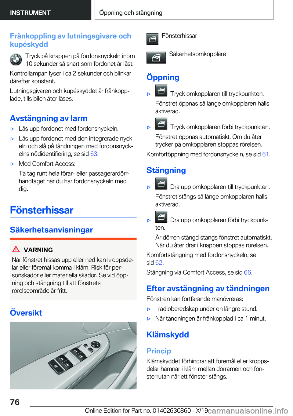 BMW 4 SERIES GRAN COUPE 2020  InstruktionsbÖcker (in Swedish) �F�r�å�n�k�o�p�p�l�i�n�g��a�v��l�u�t�n�i�n�g�s�g�i�v�a�r�e��o�c�h
�k�u�p�