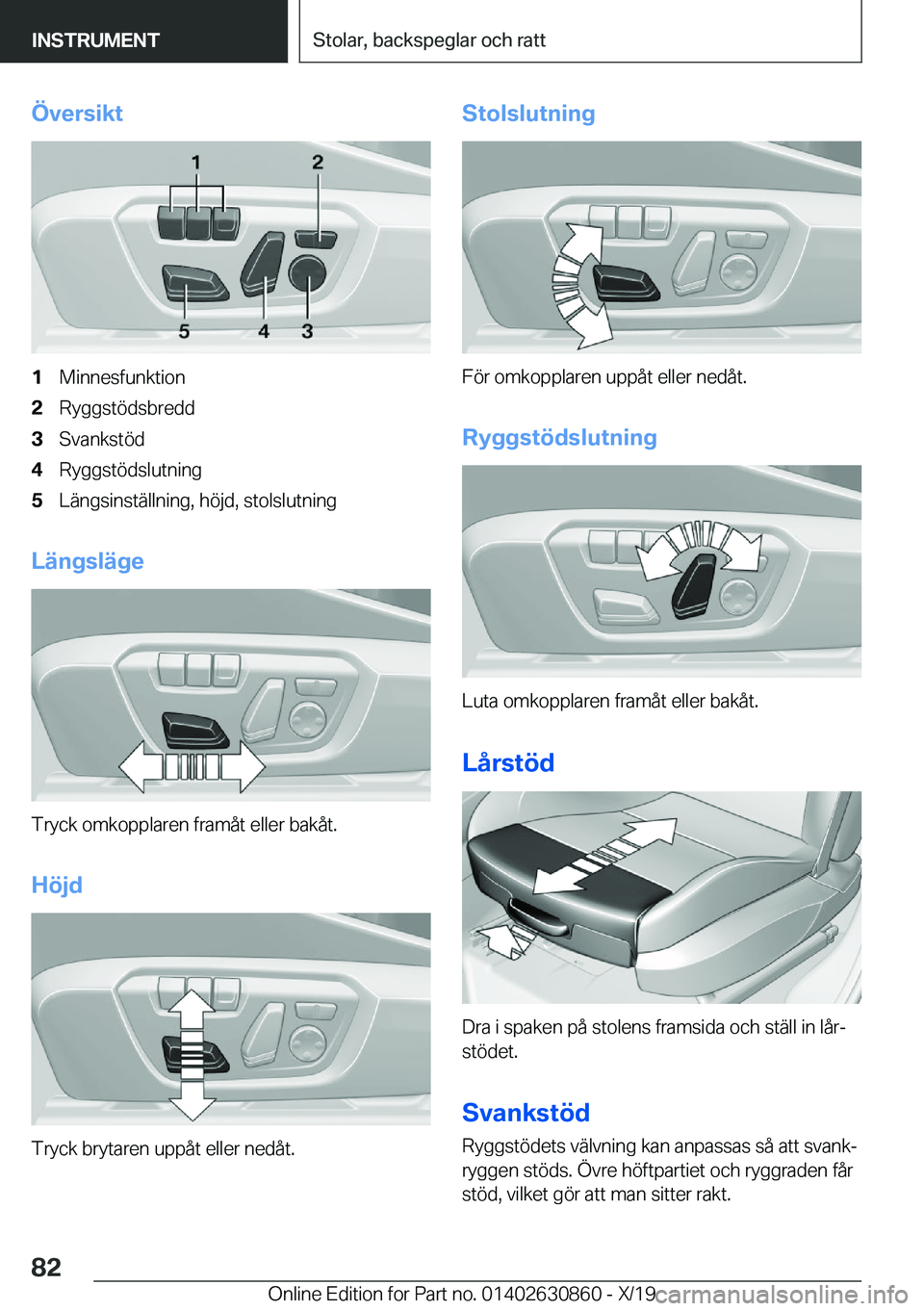 BMW 4 SERIES GRAN COUPE 2020  InstruktionsbÖcker (in Swedish) �