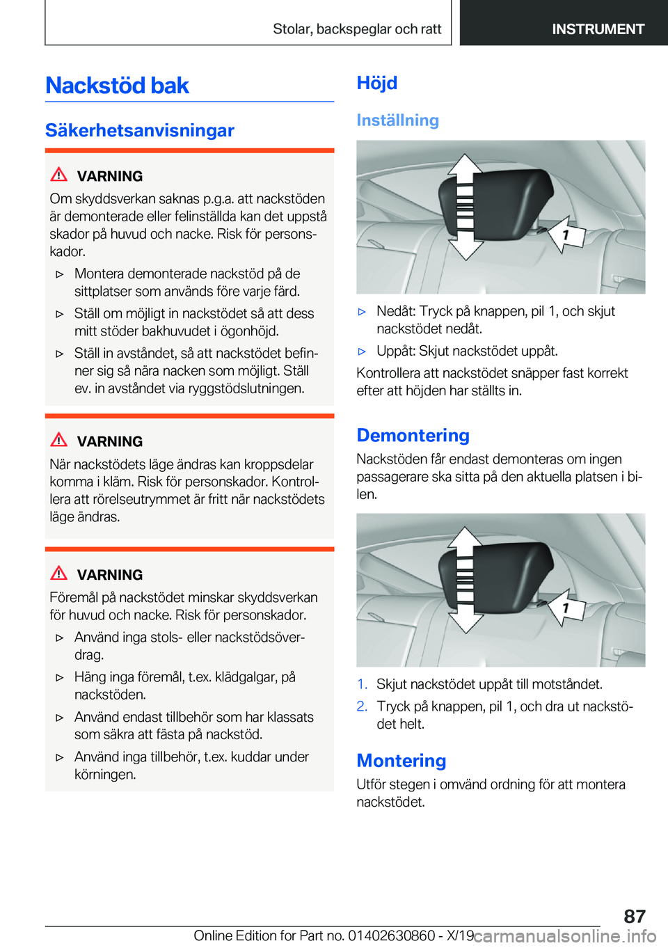 BMW 4 SERIES GRAN COUPE 2020  InstruktionsbÖcker (in Swedish) �N�a�c�k�s�t�