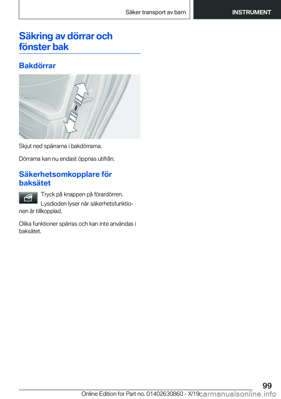 BMW 4 SERIES GRAN COUPE 2020  InstruktionsbÖcker (in Swedish) �S�ä�k�r�i�n�g��a�v��d�