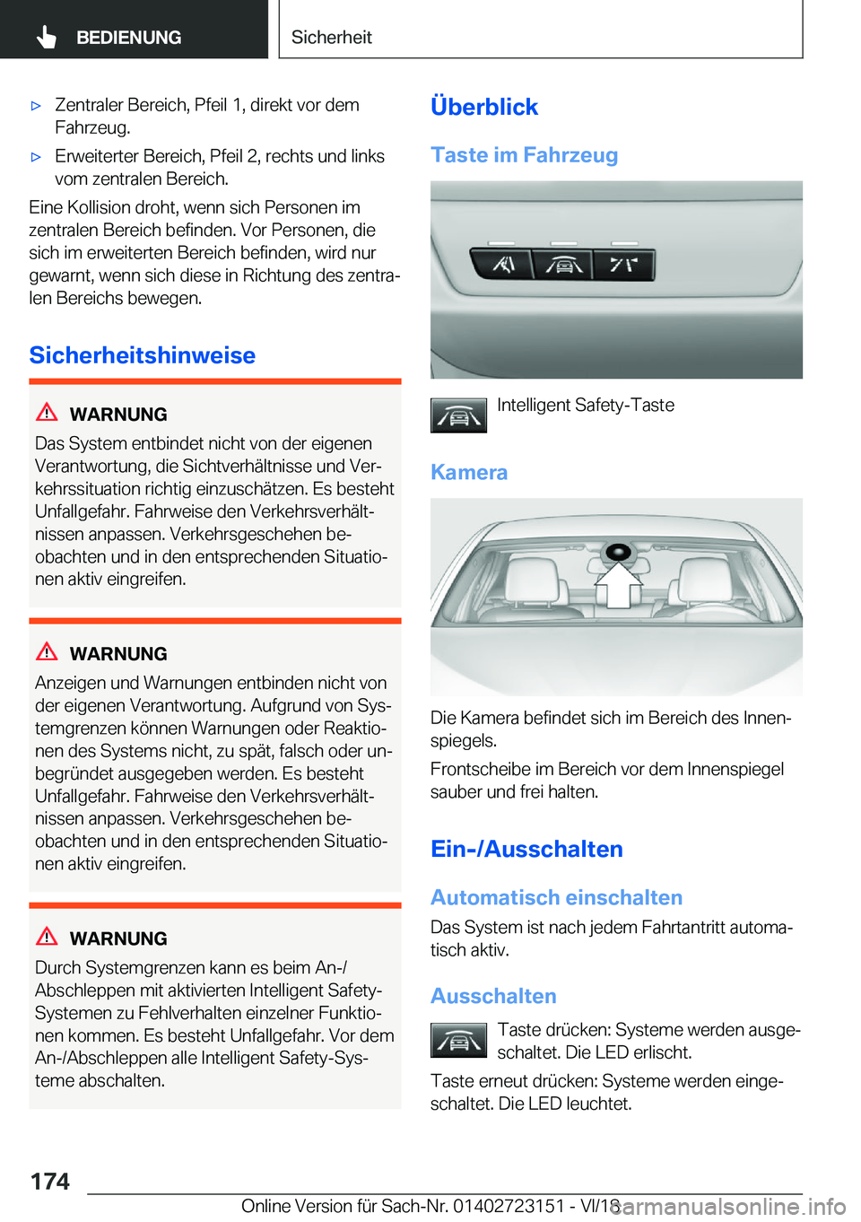 BMW 4 SERIES GRAN COUPE 2019  Betriebsanleitungen (in German) x�Z�e�n�t�r�a�l�e�r��B�e�r�e�i�c�h�,��P�f�e�i�l��1�,��d�i�r�e�k�t��v�o�r��d�e�m
�F�a�h�r�z�e�u�g�.x�E�r�w�e�i�t�e�r�t�e�r��B�e�r�e�i�c�h�,��P�f�e�i�l��2�,��r�e�c�h�t�s��u�n�d��l�i�n�k�s

