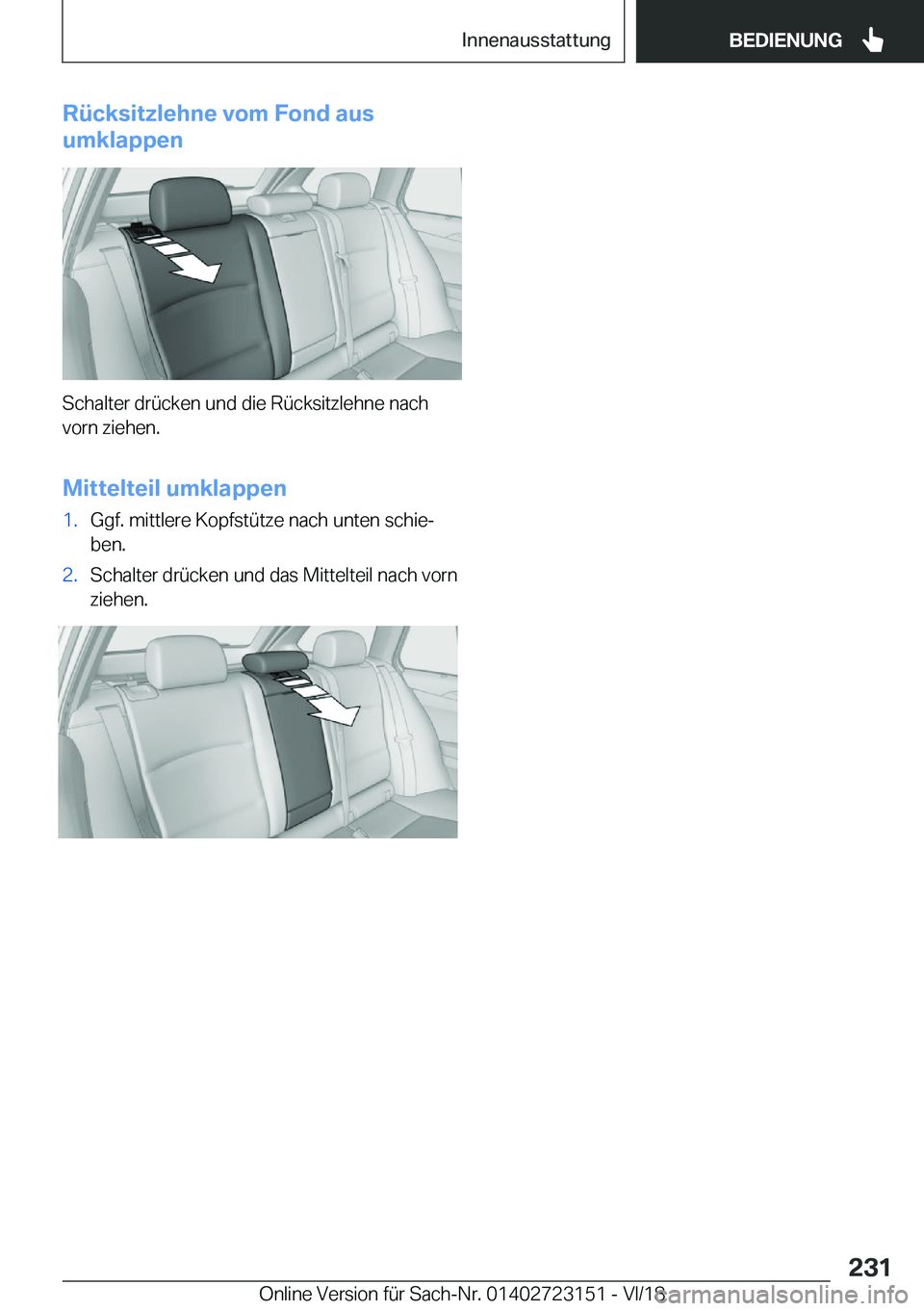 BMW 4 SERIES GRAN COUPE 2019  Betriebsanleitungen (in German) �R�