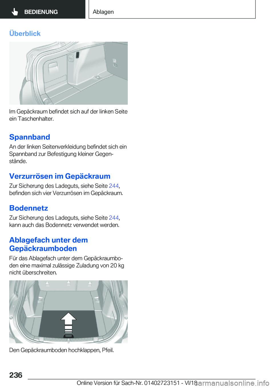 BMW 4 SERIES GRAN COUPE 2019  Betriebsanleitungen (in German) �