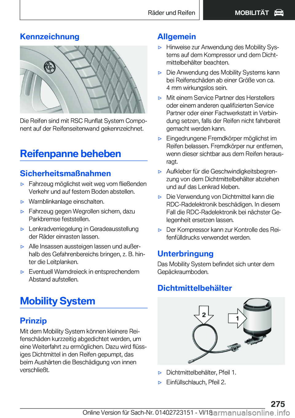 BMW 4 SERIES GRAN COUPE 2019  Betriebsanleitungen (in German) �K�e�n�n�z�e�i�c�h�n�u�n�g
�D�i�e��R�e�i�f�e�n��s�i�n�d��m�i�t��R�S�C��R�u�n�f�l�a�t��S�y�s�t�e�m��C�o�m�p�oj
�n�e�n�t��a�u�f��d�e�r��R�e�i�f�e�n�s�e�i�t�e�n�w�a�n�d��g�e�k�e�n�n�z�e�i�c�h