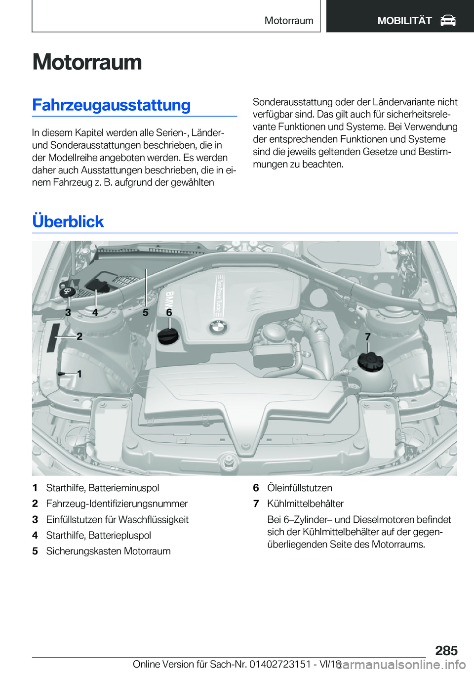 BMW 4 SERIES GRAN COUPE 2019  Betriebsanleitungen (in German) �M�o�t�o�r�r�a�u�m�F�a�h�r�z�e�u�g�a�u�s�s�t�a�t�t�u�n�g
�I�n��d�i�e�s�e�m��K�a�p�i�t�e�l��w�e�r�d�e�n��a�l�l�e��S�e�r�i�e�n�-�,��L�