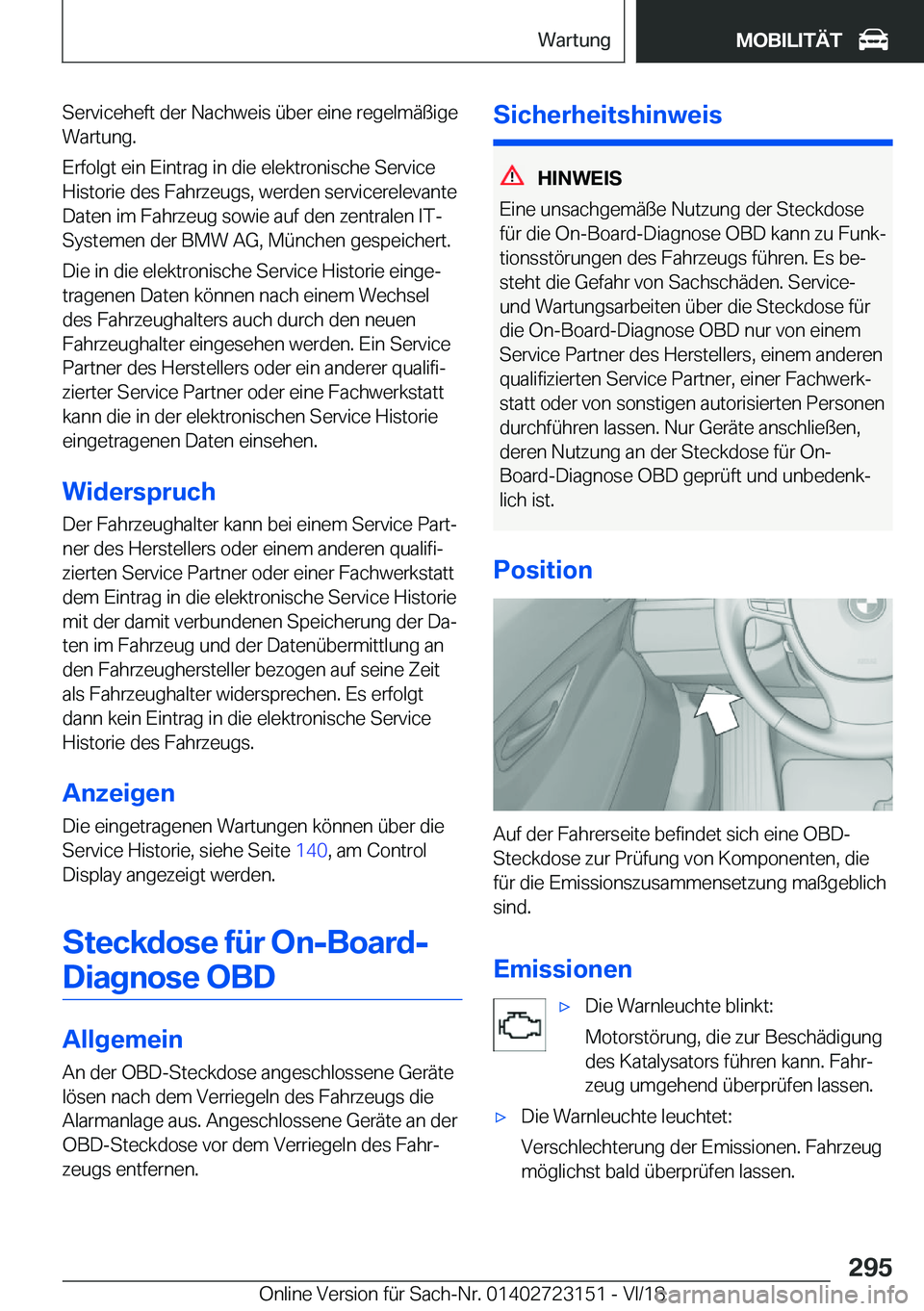 BMW 4 SERIES GRAN COUPE 2019  Betriebsanleitungen (in German) �S�e�r�v�i�c�e�h�e�f�t��d�e�r��N�a�c�h�w�e�i�s��