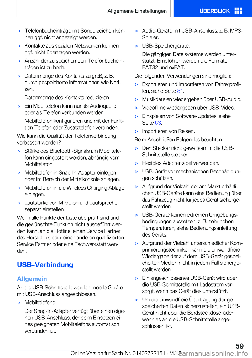 BMW 4 SERIES GRAN COUPE 2019  Betriebsanleitungen (in German) x�T�e�l�e�f�o�n�b�u�c�h�e�i�n�t�r�