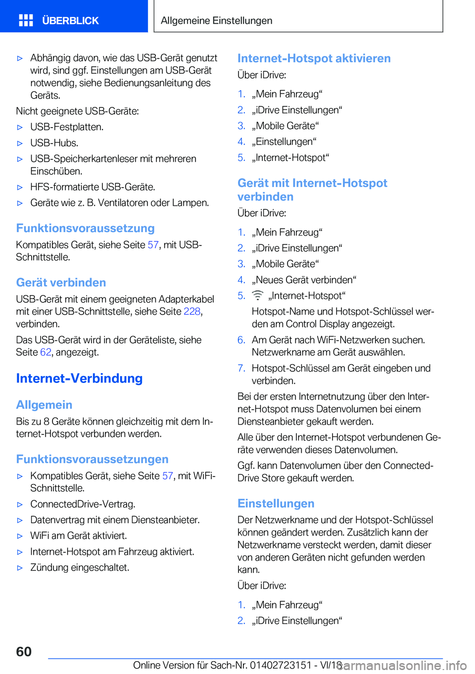 BMW 4 SERIES GRAN COUPE 2019  Betriebsanleitungen (in German) x�A�b�h�