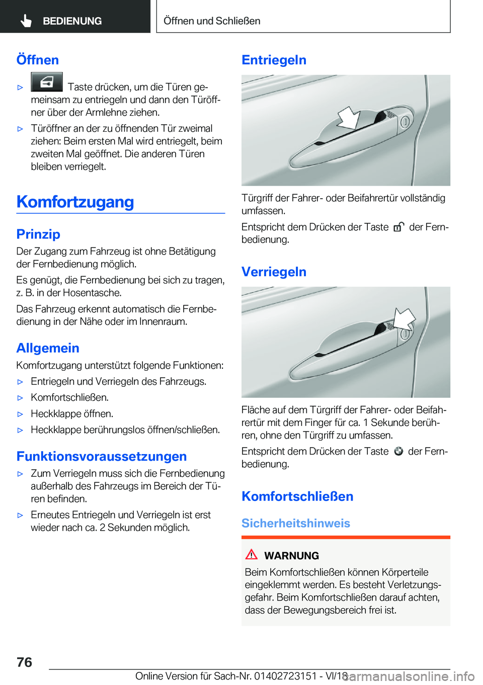 BMW 4 SERIES GRAN COUPE 2019  Betriebsanleitungen (in German) �