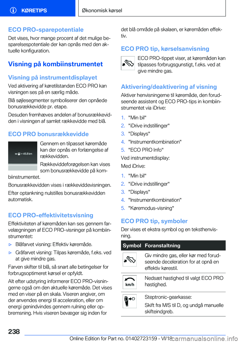 BMW 4 SERIES GRAN COUPE 2019  InstruktionsbØger (in Danish) �E�C�O��P�R�O�-�s�p�a�r�e�p�o�t�e�n�t�i�a�l�e
�D�e�t��v�i�s�e�s�,��h�v�o�r��m�a�n�g�e��p�r�o�c�e�n�t��a�f��d�e�t��m�u�l�i�g�e��b�ej
�s�p�a�r�e�l�s�e�s�p�o�t�e�n�t�i�a�l�e��d�e�r��k�a�n��o