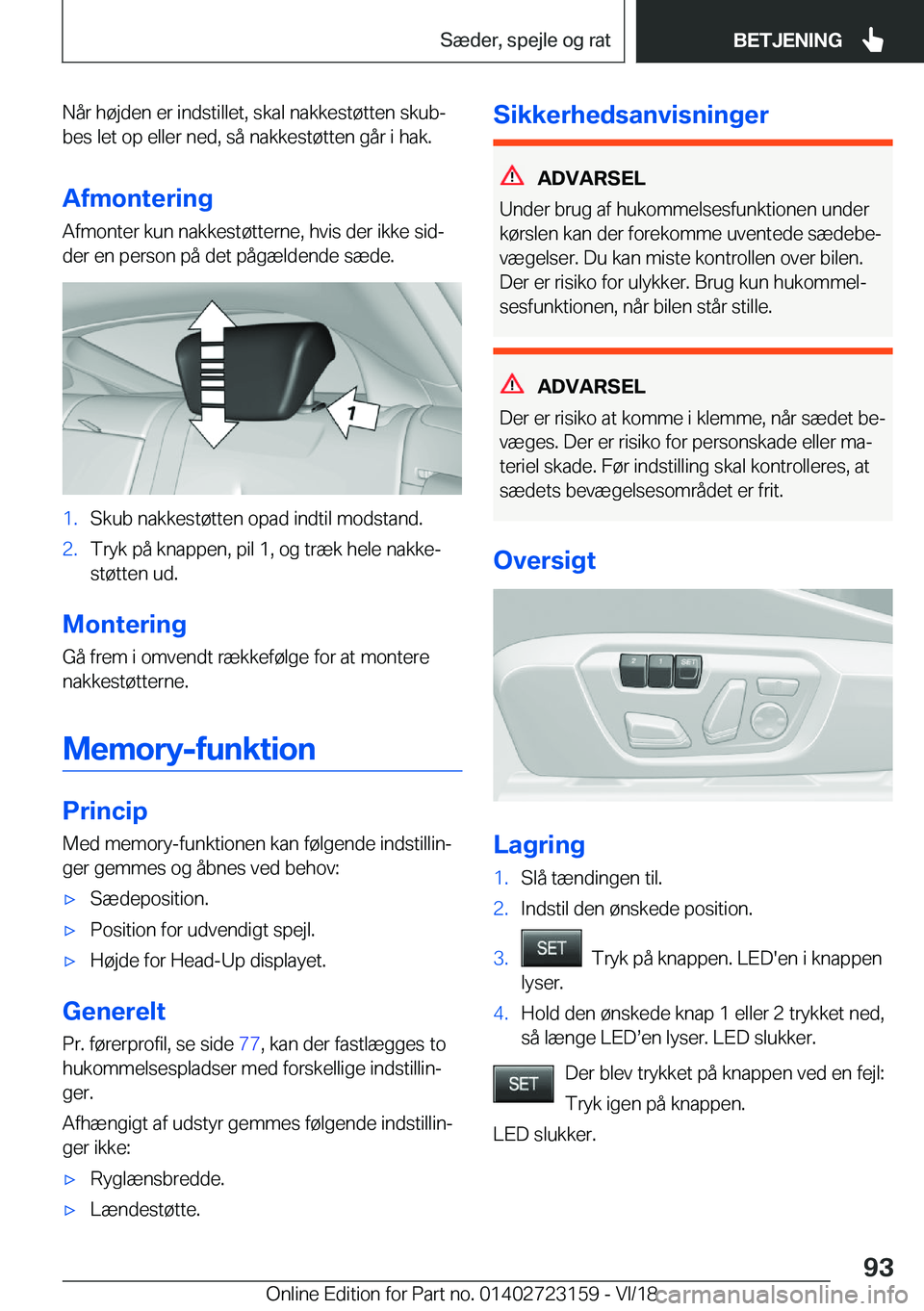 BMW 4 SERIES GRAN COUPE 2019  InstruktionsbØger (in Danish) �N�å�r��h�