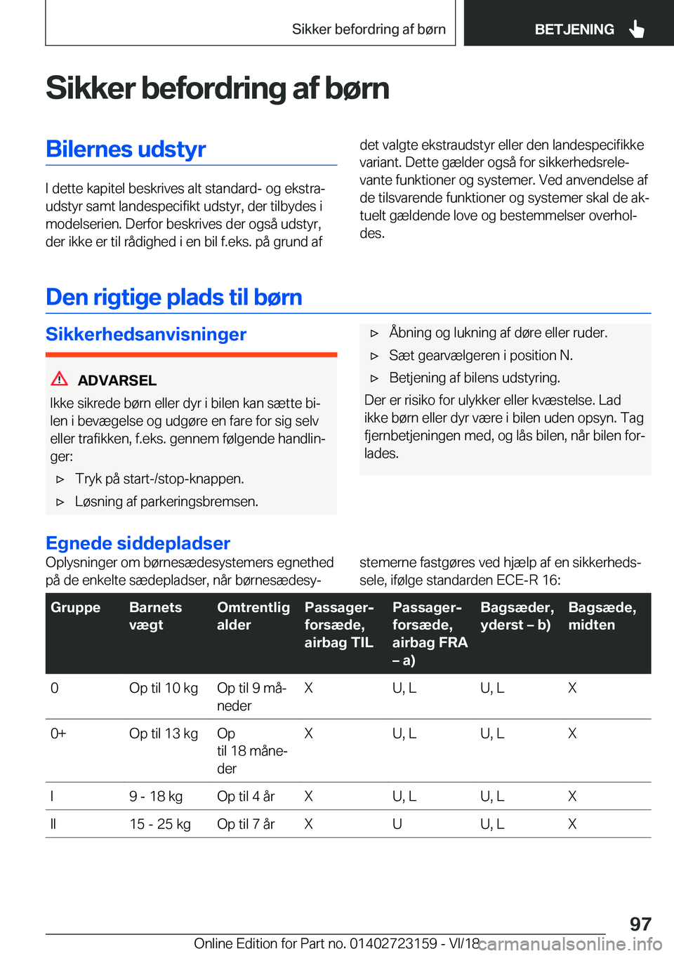 BMW 4 SERIES GRAN COUPE 2019  InstruktionsbØger (in Danish) �S�i�k�k�e�r��b�e�f�o�r�d�r�i�n�g��a�f��b�