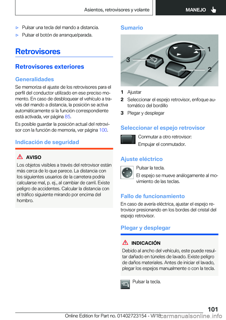 BMW 4 SERIES GRAN COUPE 2019  Manuales de Empleo (in Spanish) x�P�u�l�s�a�r��u�n�a��t�e�c�l�a��d�e�l��m�a�n�d�o��a��d�i�s�t�a�n�c�i�a�.x�P�u�l�s�a�r��e�l��b�o�t�