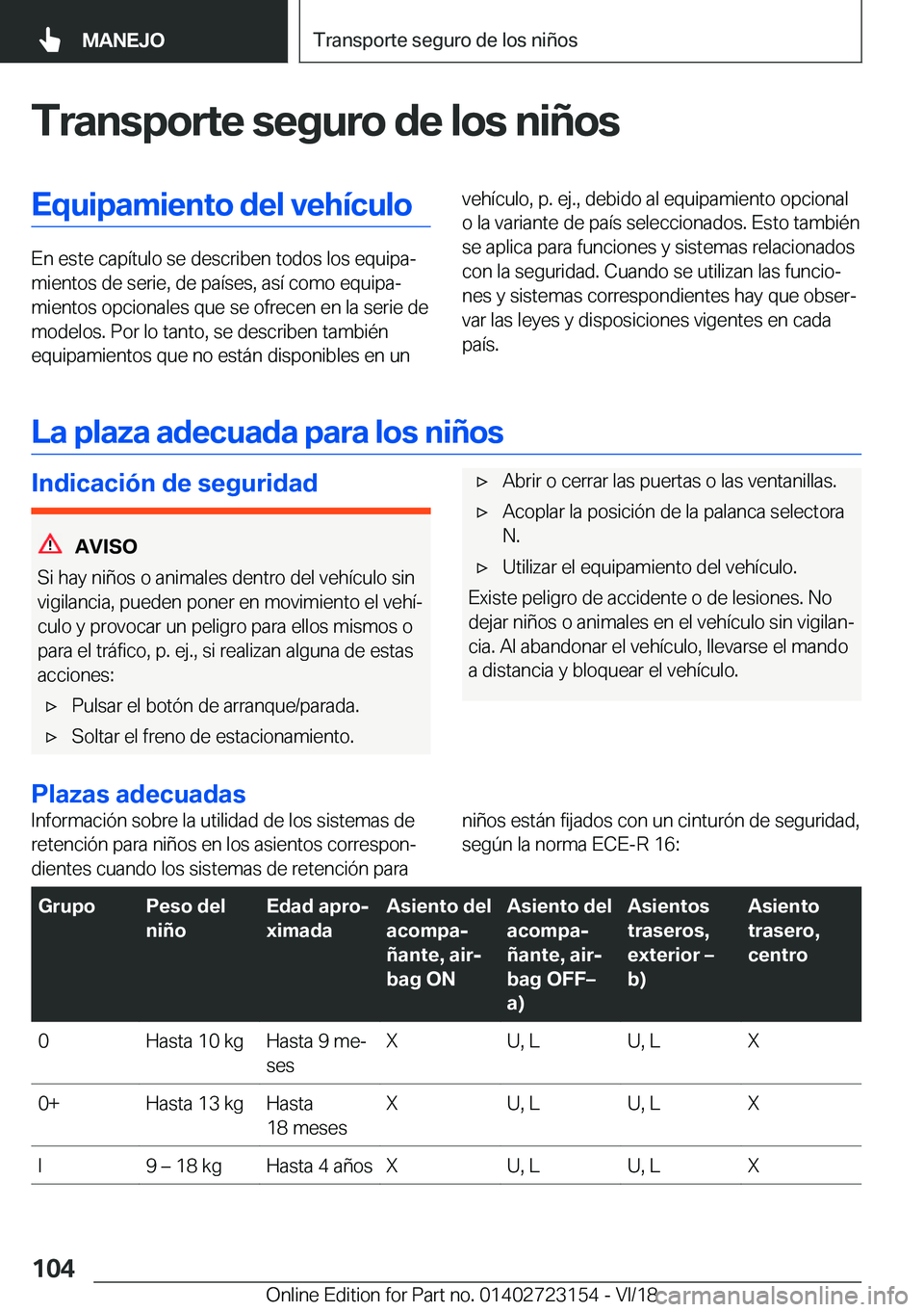 BMW 4 SERIES GRAN COUPE 2019  Manuales de Empleo (in Spanish) �T�r�a�n�s�p�o�r�t�e��s�e�g�u�r�o��d�e��l�o�s��n�i�