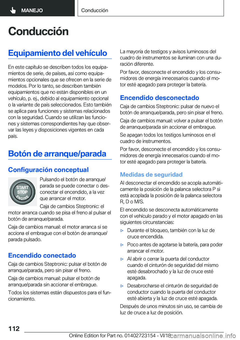BMW 4 SERIES GRAN COUPE 2019  Manuales de Empleo (in Spanish) �C�o�n�d�u�c�c�i�