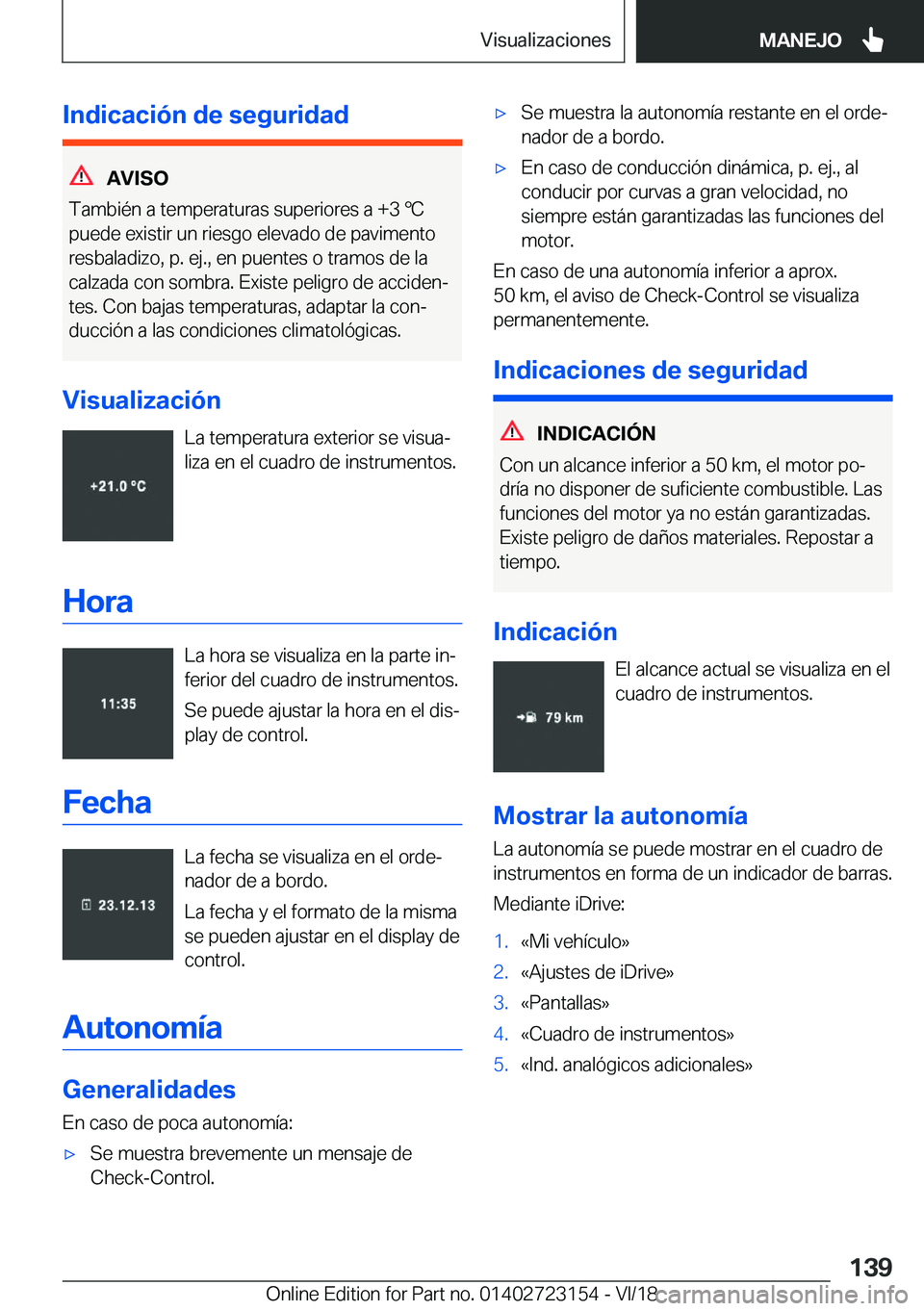 BMW 4 SERIES GRAN COUPE 2019  Manuales de Empleo (in Spanish) �I�n�d�i�c�a�c�i�