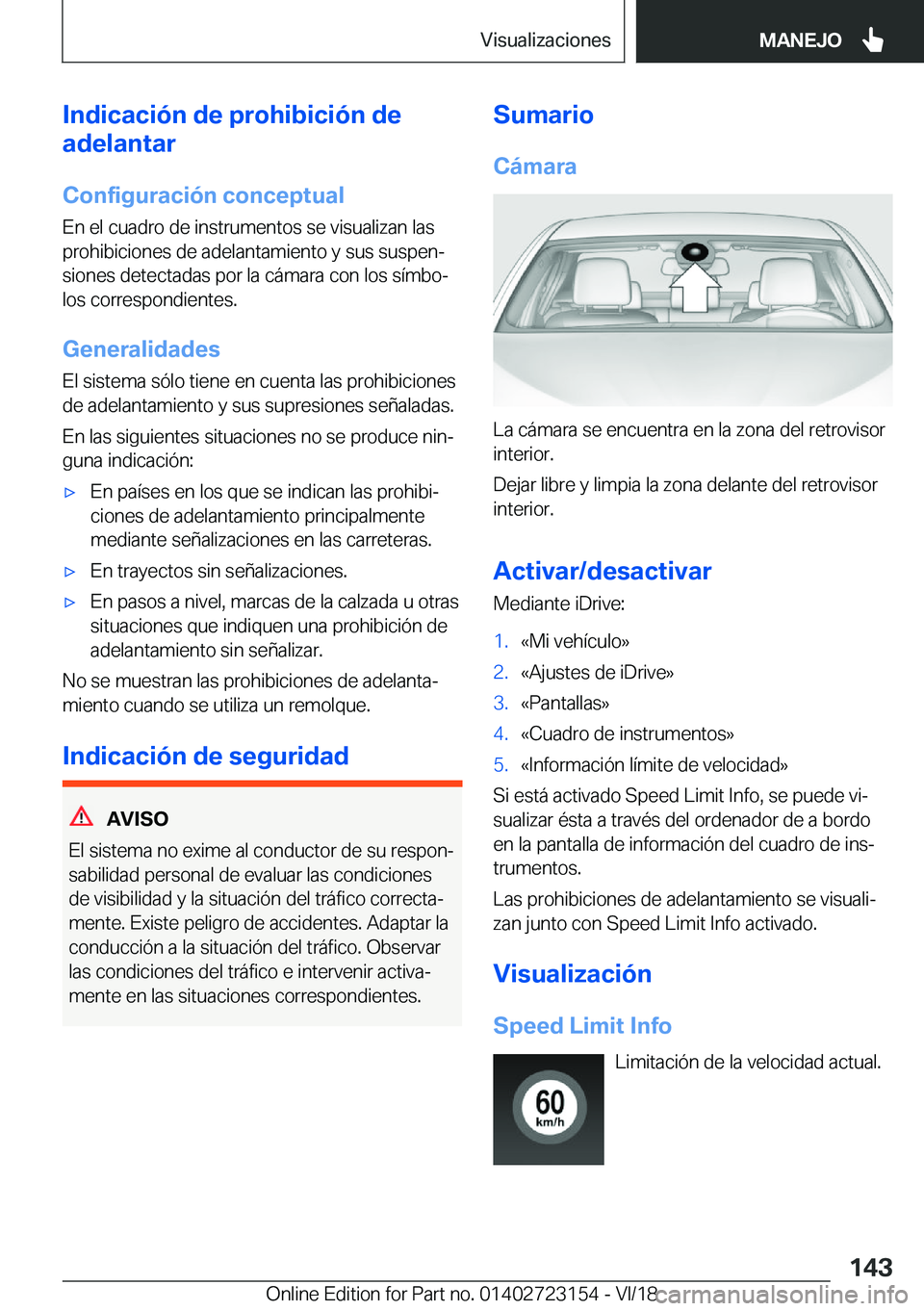 BMW 4 SERIES GRAN COUPE 2019  Manuales de Empleo (in Spanish) �I�n�d�i�c�a�c�i�