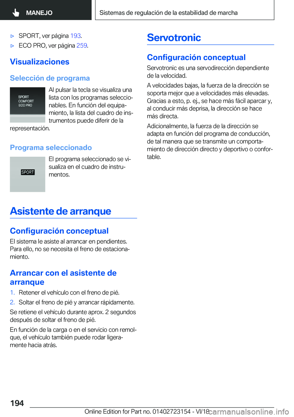 BMW 4 SERIES GRAN COUPE 2019  Manuales de Empleo (in Spanish) x�S�P�O�R�T�,��v�e�r��p�