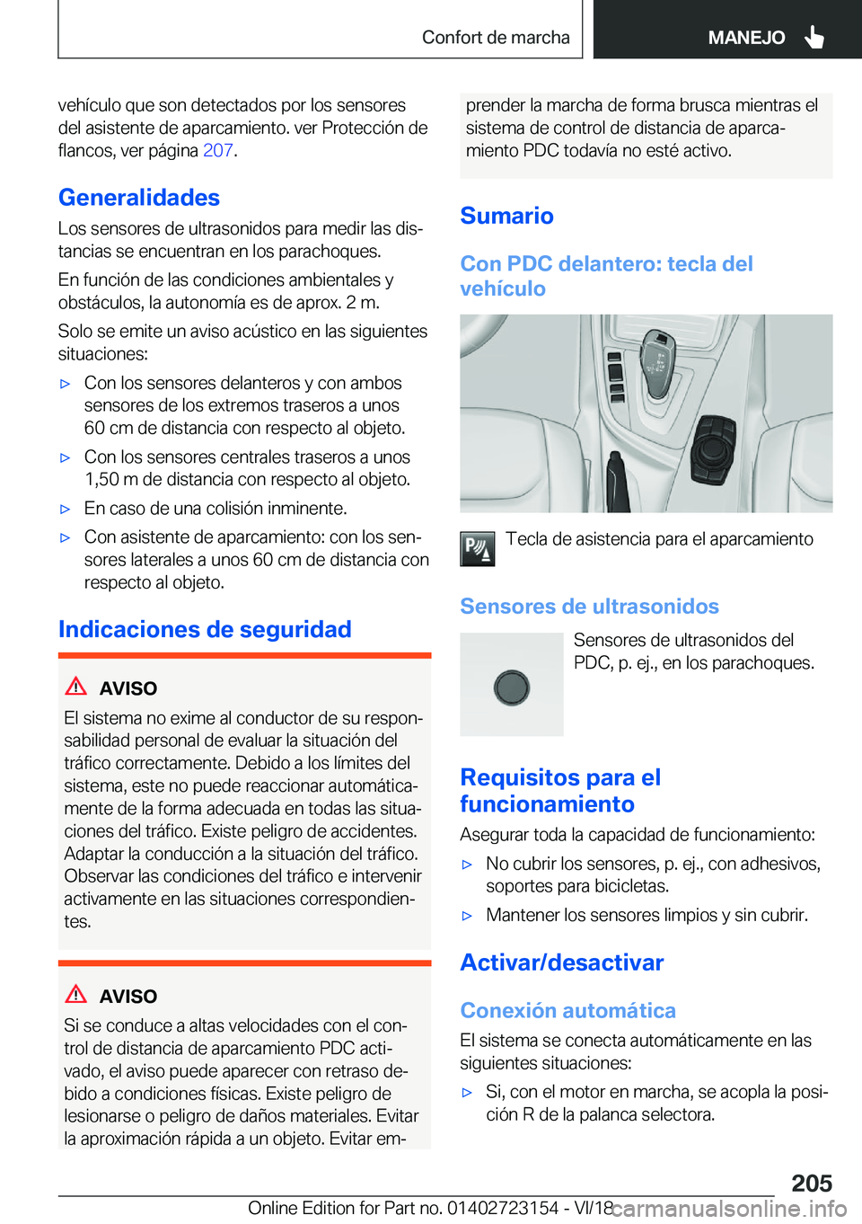 BMW 4 SERIES GRAN COUPE 2019  Manuales de Empleo (in Spanish) �v�e�h�