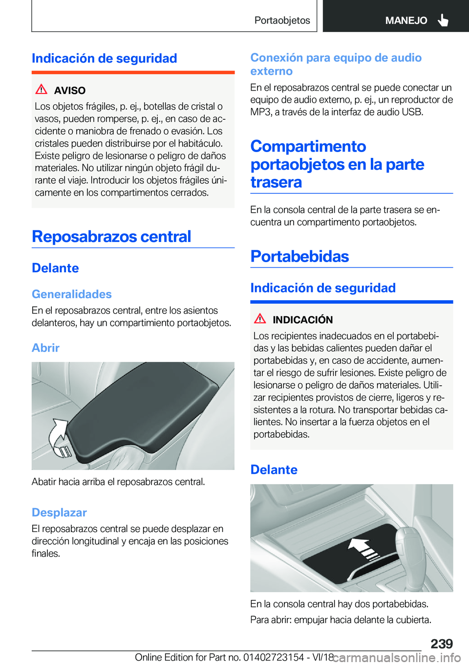 BMW 4 SERIES GRAN COUPE 2019  Manuales de Empleo (in Spanish) �I�n�d�i�c�a�c�i�