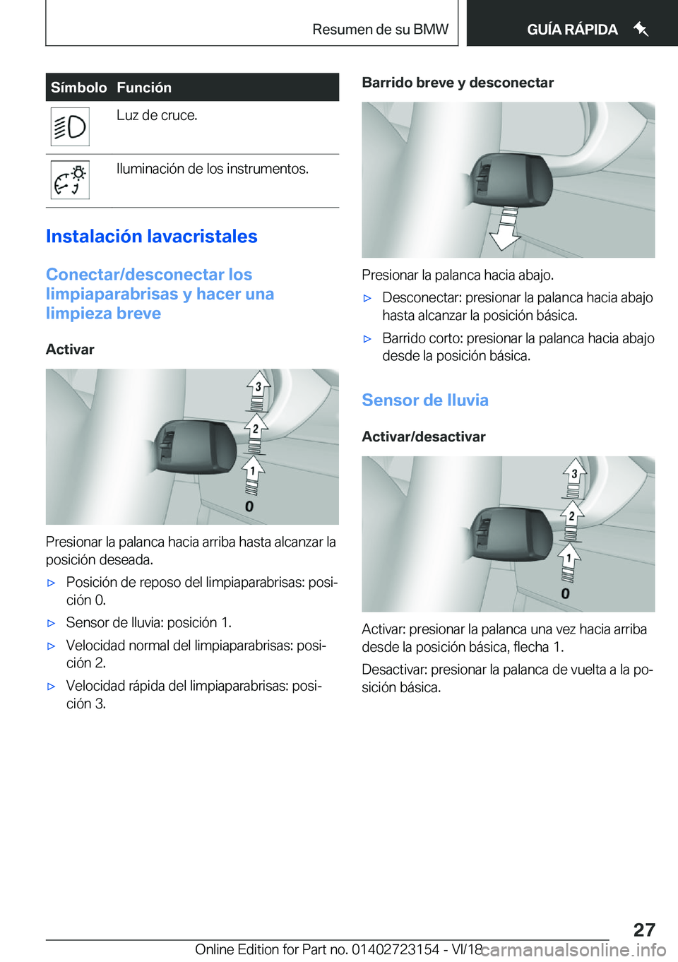 BMW 4 SERIES GRAN COUPE 2019  Manuales de Empleo (in Spanish) �S�