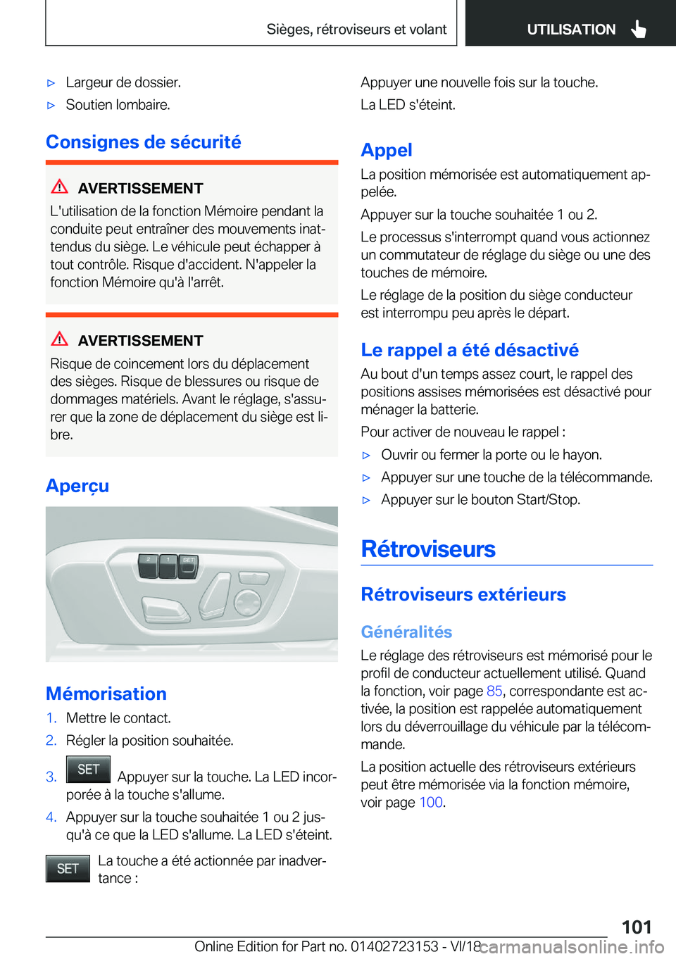 BMW 4 SERIES GRAN COUPE 2019  Notices Demploi (in French) 'x�L�a�r�g�e�u�r��d�e��d�o�s�s�i�e�r�.'x�S�o�u�t�i�e�n��l�o�m�b�a�i�r�e�.
�C�o�n�s�i�g�n�e�s��d�e��s�é�c�u�r�i�t�é
�A�V�E�R�T�I�S�S�E�M�E�N�T
�L�'�u�t�i�l�i�s�a�t�i�o�n��d�e��l�a�