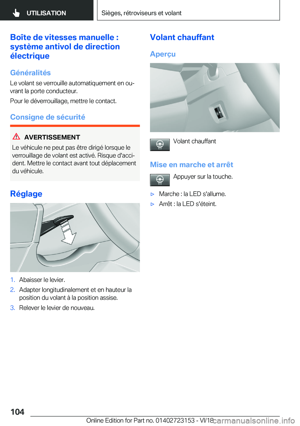 BMW 4 SERIES GRAN COUPE 2019  Notices Demploi (in French) �B�o�