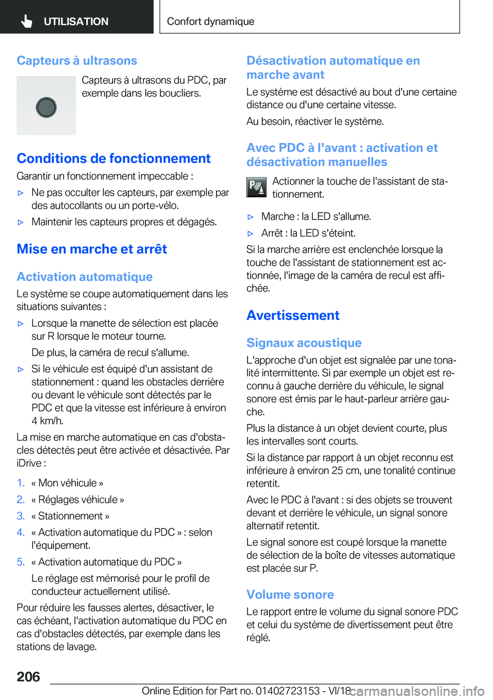 BMW 4 SERIES GRAN COUPE 2019  Notices Demploi (in French) �C�a�p�t�e�u�r�s��