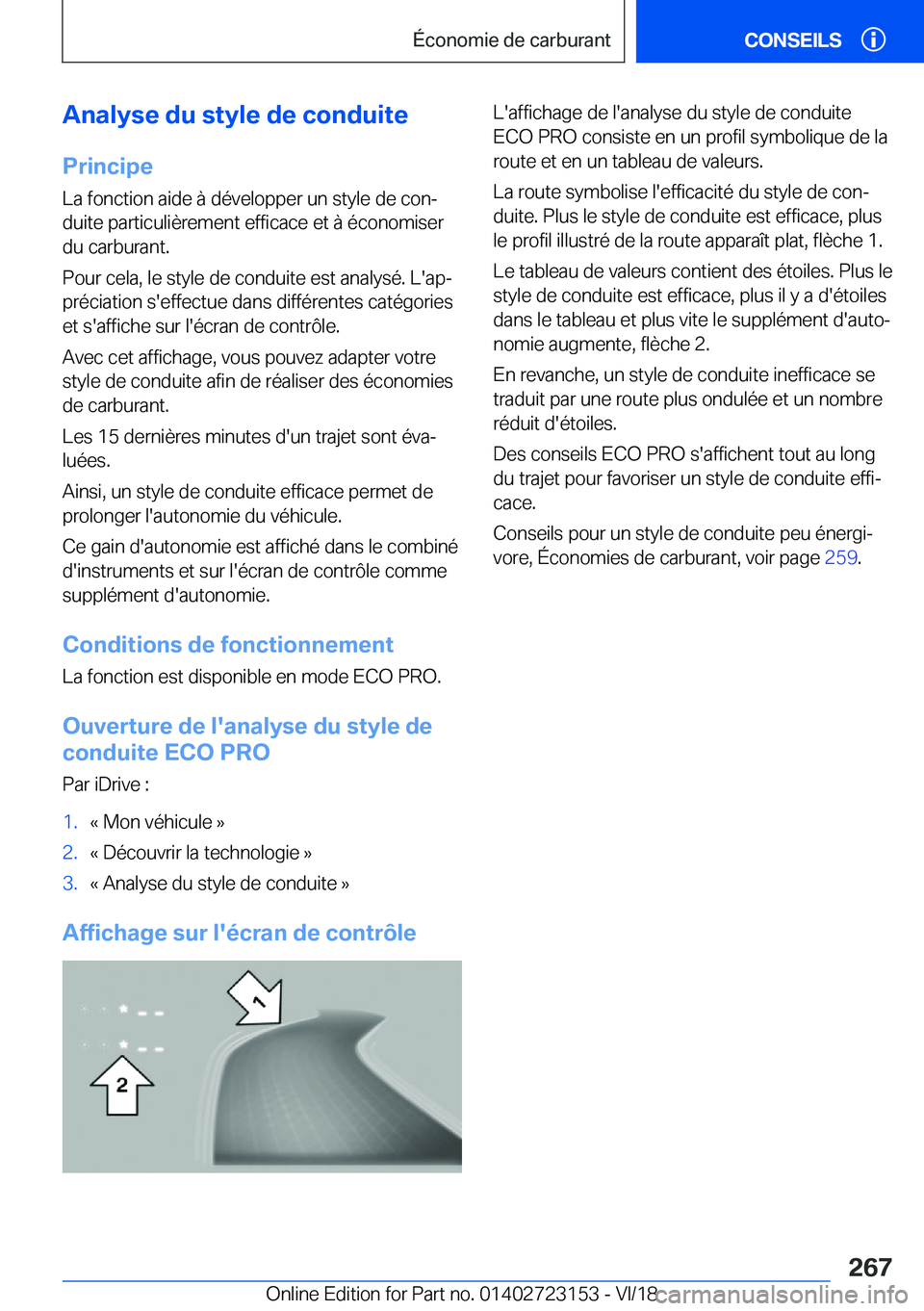 BMW 4 SERIES GRAN COUPE 2019  Notices Demploi (in French) �A�n�a�l�y�s�e��d�u��s�t�y�l�e��d�e��c�o�n�d�u�i�t�e�P�r�i�n�c�i�p�e
�L�a��f�o�n�c�t�i�o�n��a�i�d�e��