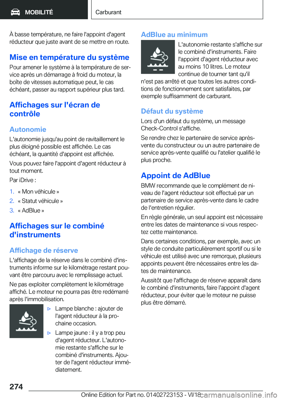 BMW 4 SERIES GRAN COUPE 2019  Notices Demploi (in French) �