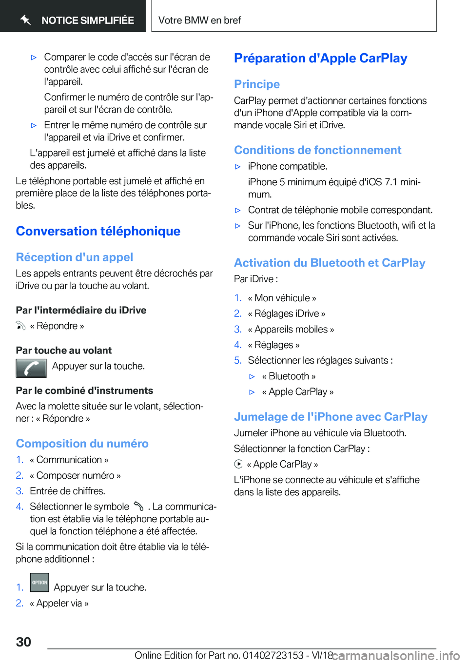 BMW 4 SERIES GRAN COUPE 2019  Notices Demploi (in French) 'x�C�o�m�p�a�r�e�r��l�e��c�o�d�e��d�'�a�c�c�è�s��s�u�r��l�'�é�c�r�a�n��d�e�c�o�n�t�r�