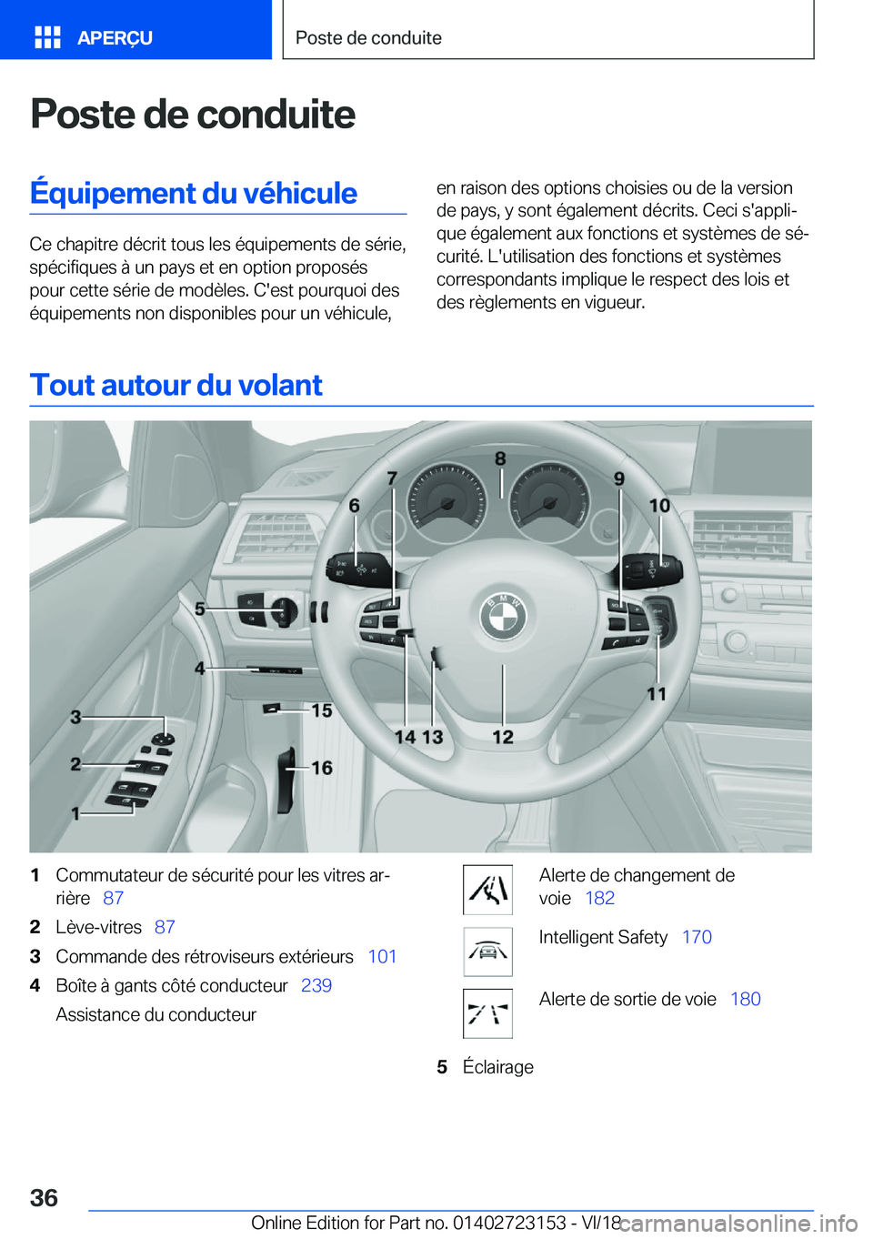 BMW 4 SERIES GRAN COUPE 2019  Notices Demploi (in French) �P�o�s�t�e��d�e��c�o�n�d�u�i�t�e�É�q�u�i�p�e�m�e�n�t��d�u��v�é�h�i�c�u�l�e
�C�e��c�h�a�p�i�t�r�e��d�é�c�r�i�t��t�o�u�s��l�e�s��é�q�u�i�p�e�m�e�n�t�s��d�e��s�é�r�i�e�,�s�p�é�c�i�f�i�q�
