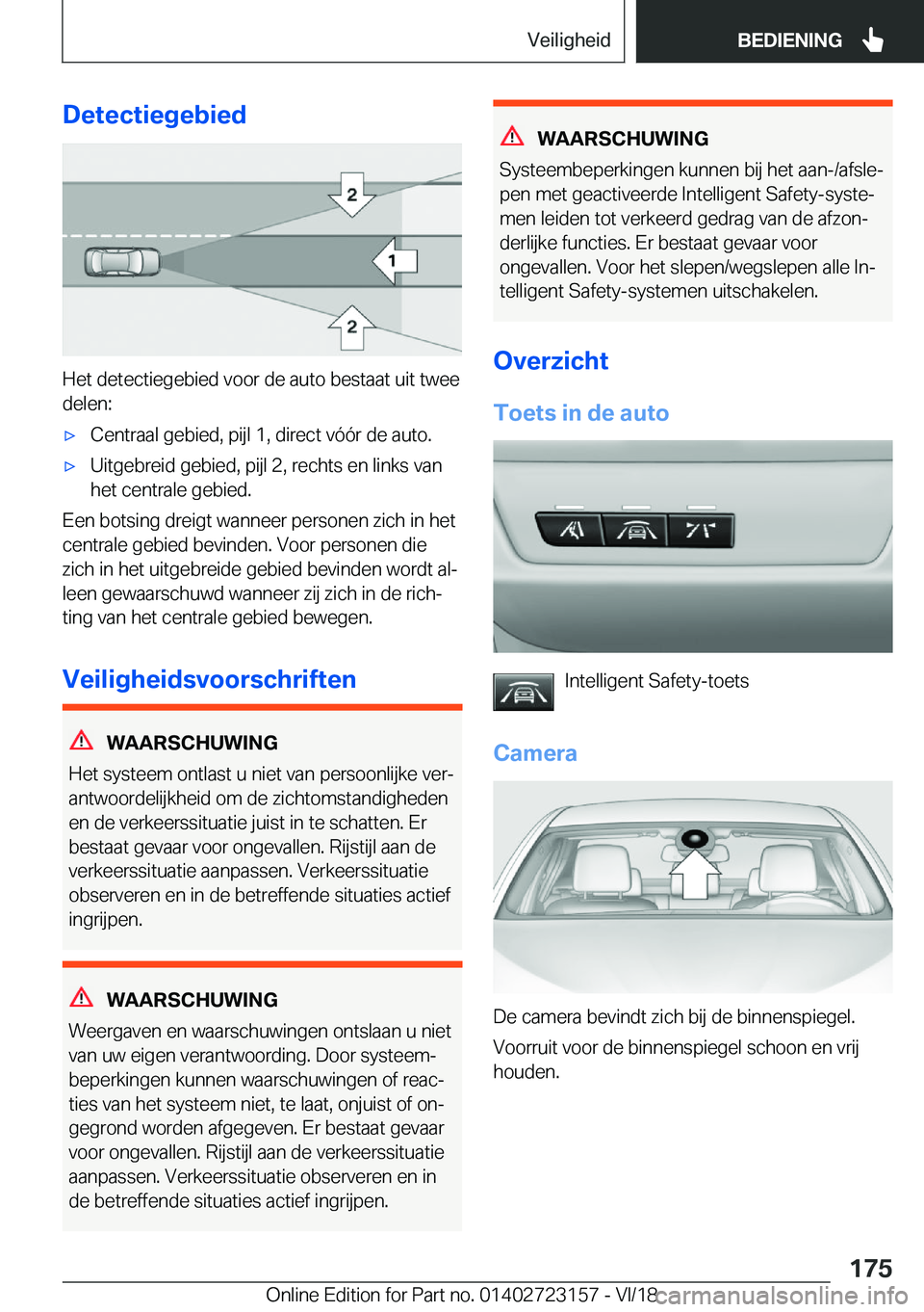 BMW 4 SERIES GRAN COUPE 2019  Instructieboekjes (in Dutch) �D�e�t�e�c�t�i�e�g�e�b�i�e�d
�H�e�t��d�e�t�e�c�t�i�e�g�e�b�i�e�d��v�o�o�r��d�e��a�u�t�o��b�e�s�t�a�a�t��u�i�t��t�w�e�e�d�e�l�e�n�:
'x�C�e�n�t�r�a�a�l��g�e�b�i�e�d�,��p�i�j�l��1�,��d�i�r