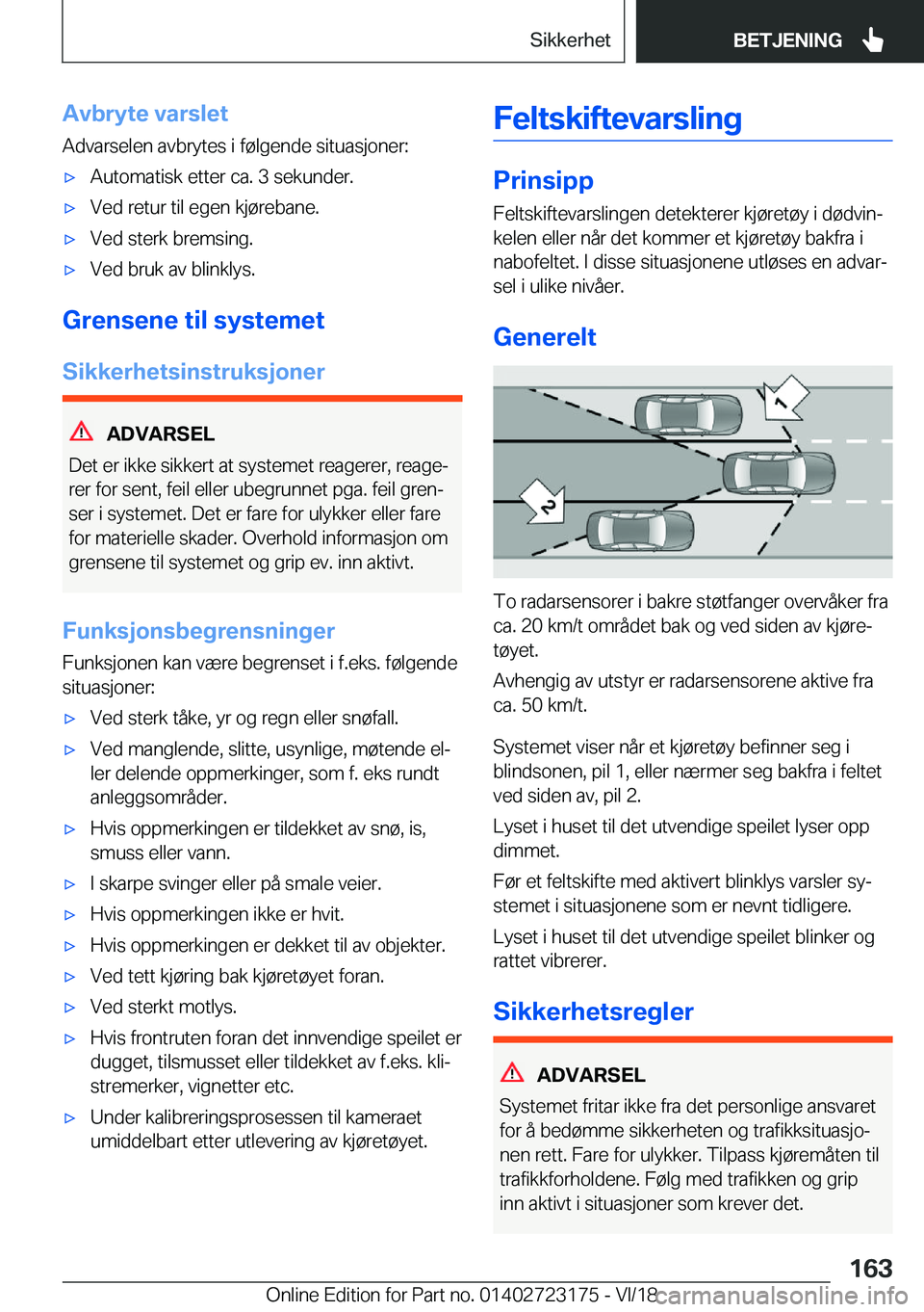 BMW 4 SERIES GRAN COUPE 2019  InstruksjonsbØker (in Norwegian) �A�v�b�r�y�t�e��v�a�r�s�l�e�t
�A�d�v�a�r�s�e�l�e�n��a�v�b�r�y�t�e�s��i��f�