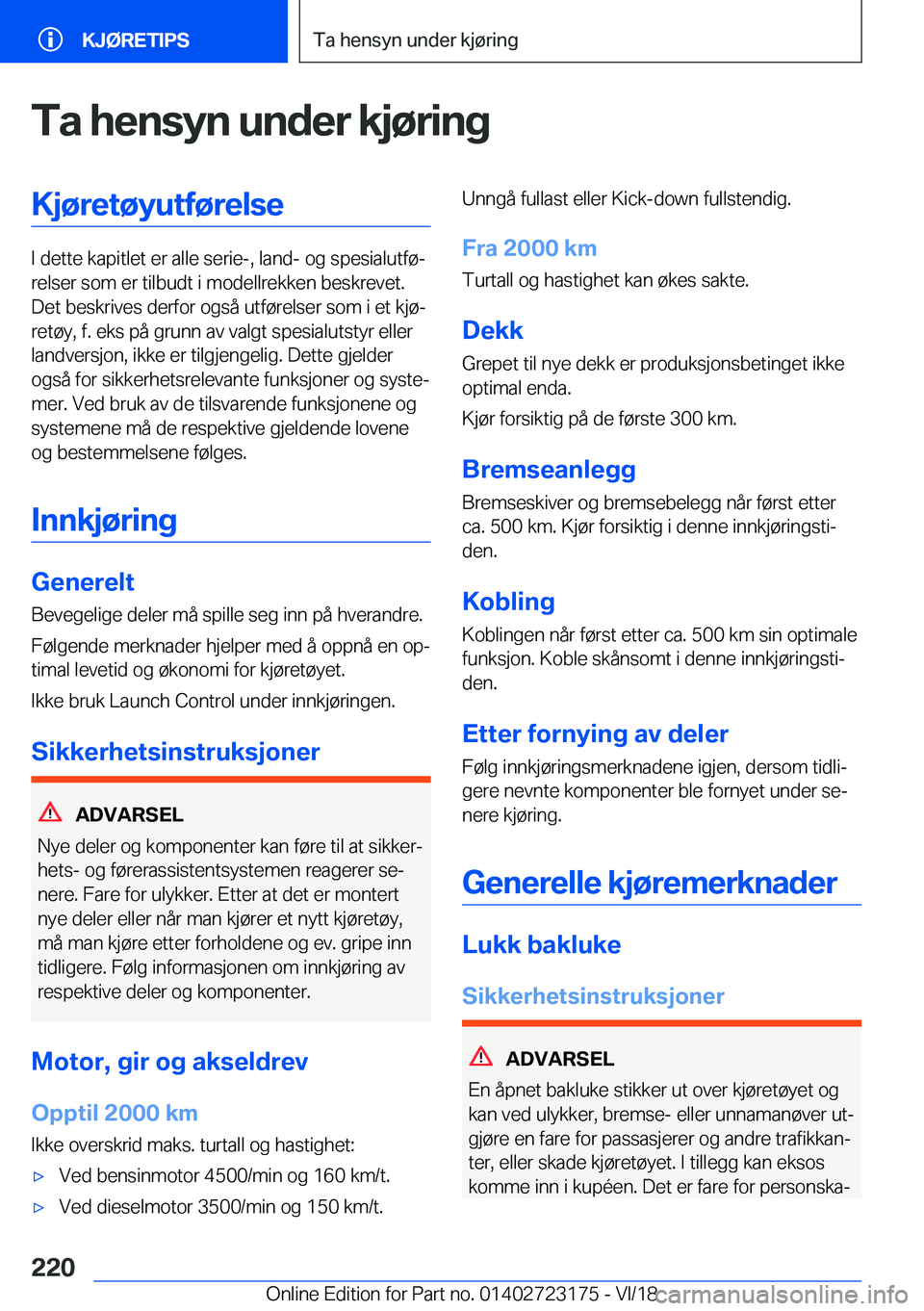 BMW 4 SERIES GRAN COUPE 2019  InstruksjonsbØker (in Norwegian) �T�a��h�e�n�s�y�n��u�n�d�e�r��k�j�