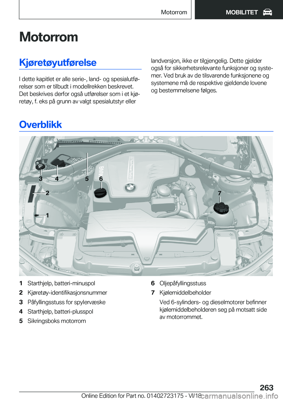 BMW 4 SERIES GRAN COUPE 2019  InstruksjonsbØker (in Norwegian) �M�o�t�o�r�r�o�m�K�j�