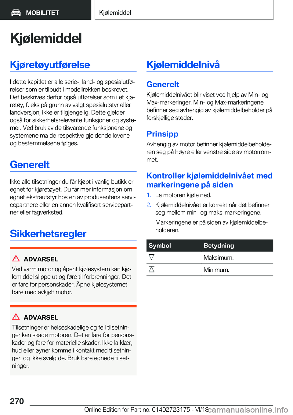 BMW 4 SERIES GRAN COUPE 2019  InstruksjonsbØker (in Norwegian) �K�j�