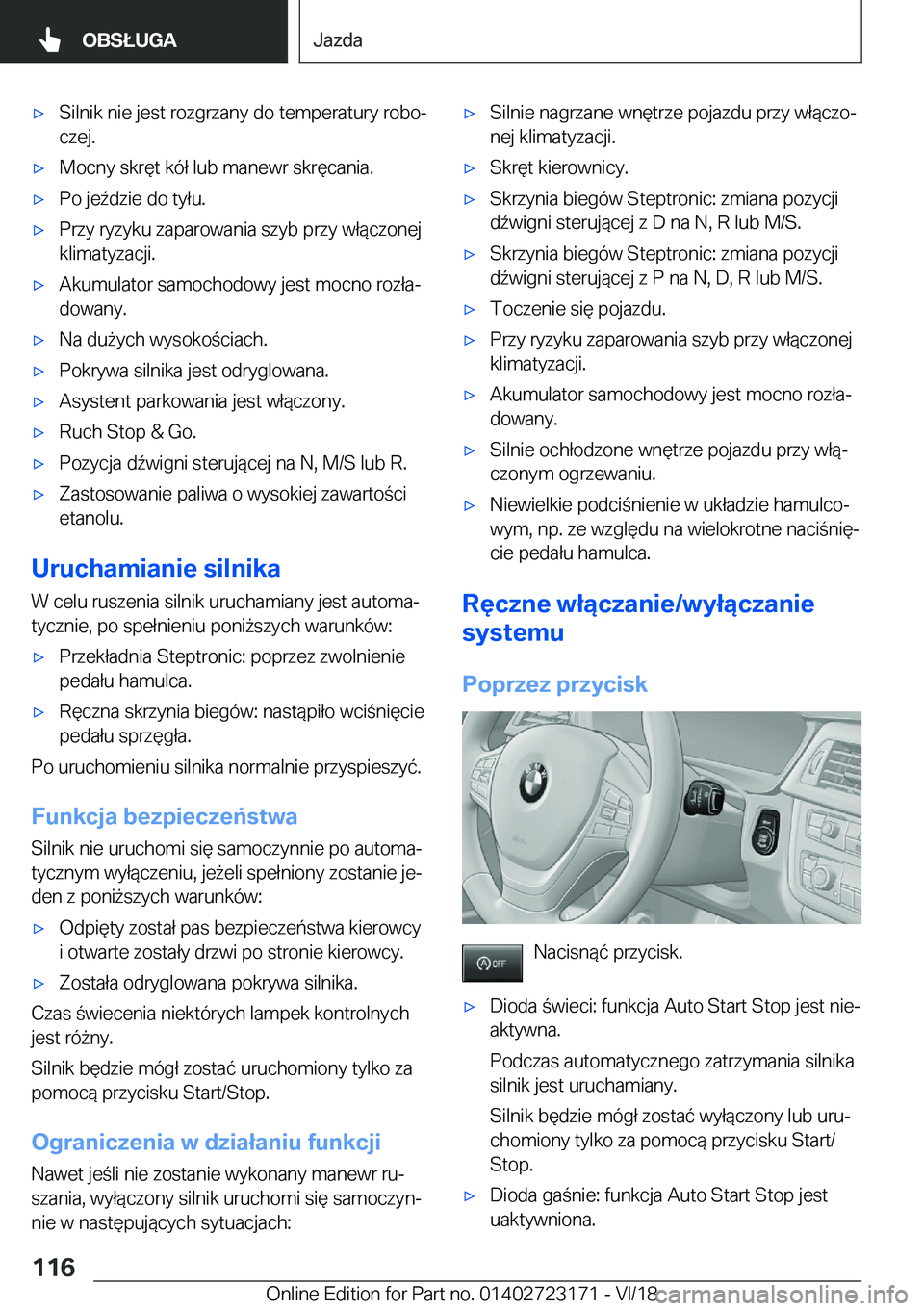 BMW 4 SERIES GRAN COUPE 2019  Instrukcja obsługi (in Polish) 'x�S�i�l�n�i�k��n�i�e��j�e�s�t��r�o�z�g�r�z�a�n�y��d�o��t�e�m�p�e�r�a�t�u�r�y��r�o�b�oj�c�z�e�j�.'x�M�o�c�n�y��s�k�r�