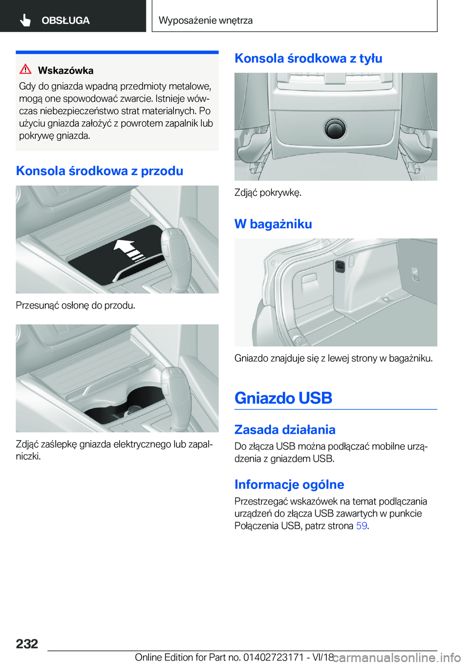 BMW 4 SERIES GRAN COUPE 2019  Instrukcja obsługi (in Polish) �W�s�k�a�z�