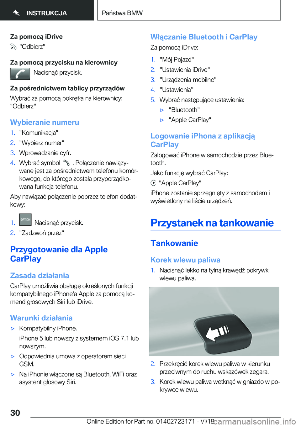 BMW 4 SERIES GRAN COUPE 2019  Instrukcja obsługi (in Polish) �Z�a��p�o�m�o�c�ą��i�D�r�i�v�e
����O�d�b�i�e�r�z�
�Z�a��p�o�m�o�c�ą��p�r�z�y�c�i�s�k�u��n�a��k�i�e�r�o�w�n�i�c�y �N�a�c�i�s�n�