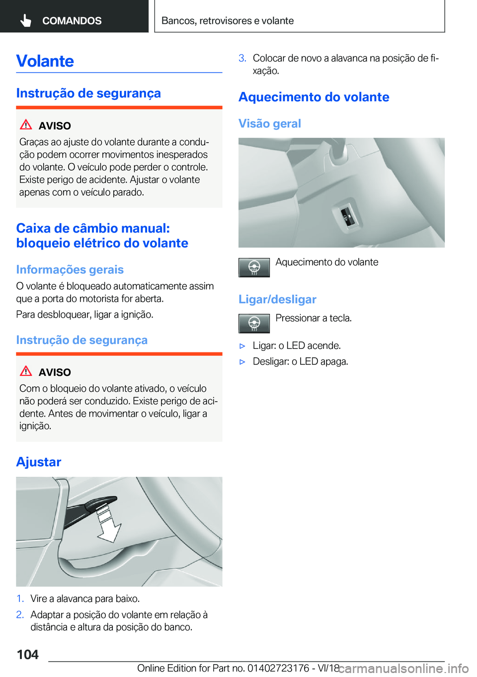 BMW 4 SERIES GRAN COUPE 2019  Manual do condutor (in Portuguese) �V�o�l�a�n�t�e
�I�n�s�t�r�u�
