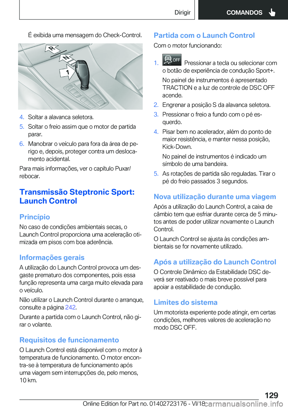 BMW 4 SERIES GRAN COUPE 2019  Manual do condutor (in Portuguese) �