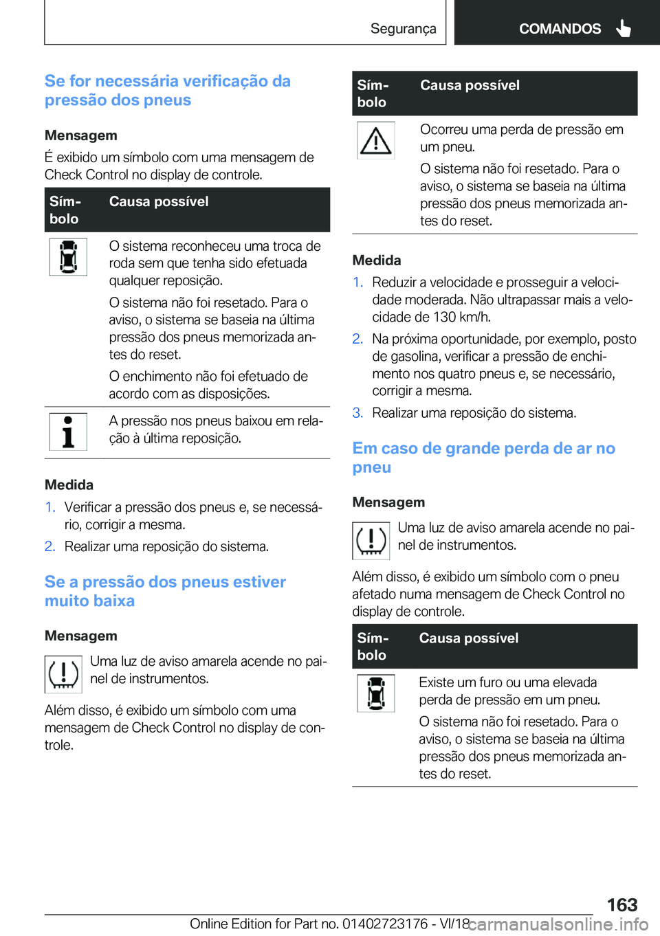 BMW 4 SERIES GRAN COUPE 2019  Manual do condutor (in Portuguese) �S�e��f�o�r��n�e�c�e�s�s�á�r�i�a��v�e�r�i�f�i�c�a�