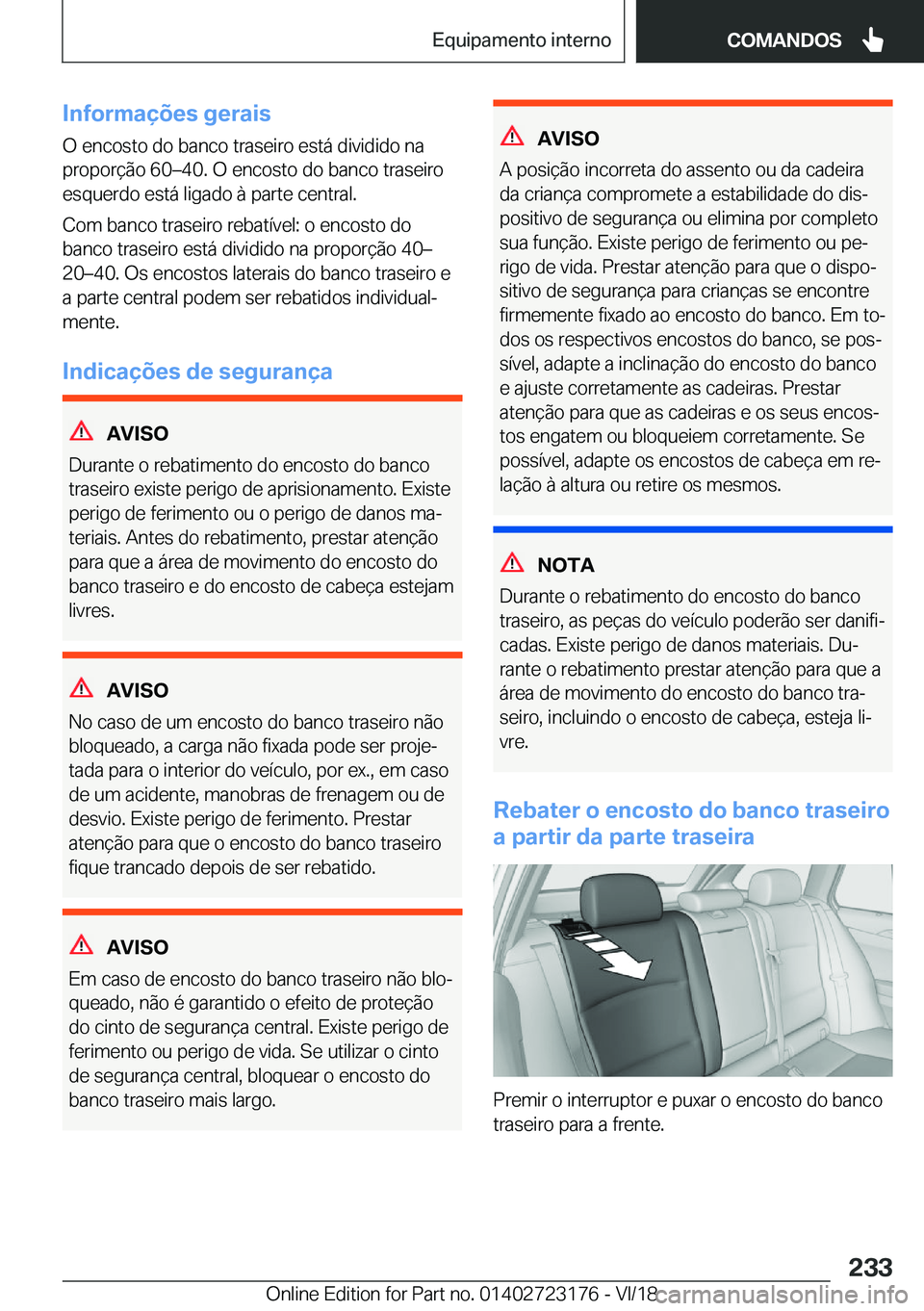 BMW 4 SERIES GRAN COUPE 2019  Manual do condutor (in Portuguese) �I�n�f�o�r�m�a�