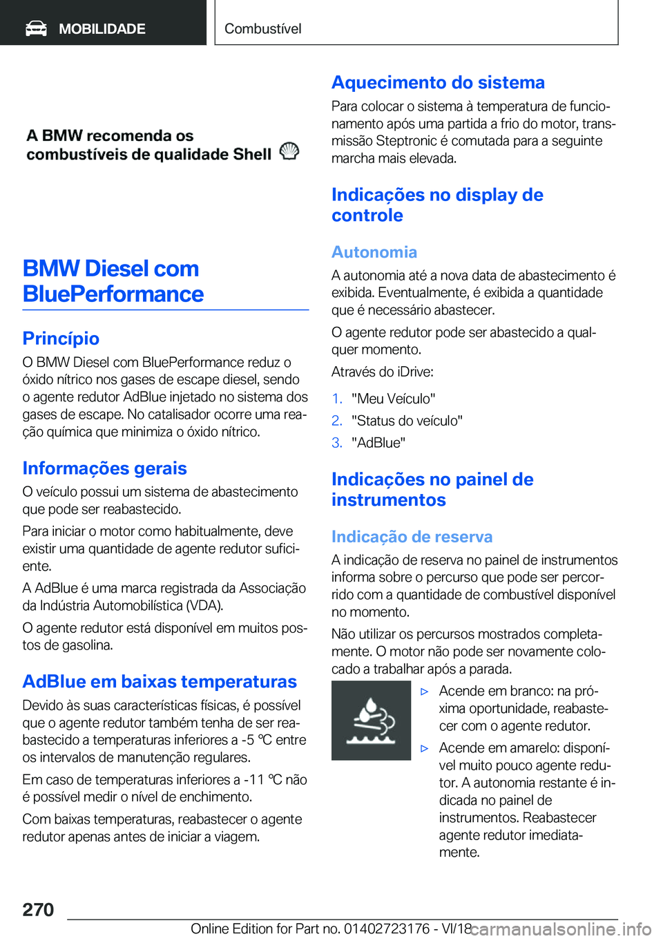 BMW 4 SERIES GRAN COUPE 2019  Manual do condutor (in Portuguese) �B�M�W��D�i�e�s�e�l��c�o�m�B�l�u�e�P�e�r�f�o�r�m�a�n�c�e
�P�r�i�n�c�