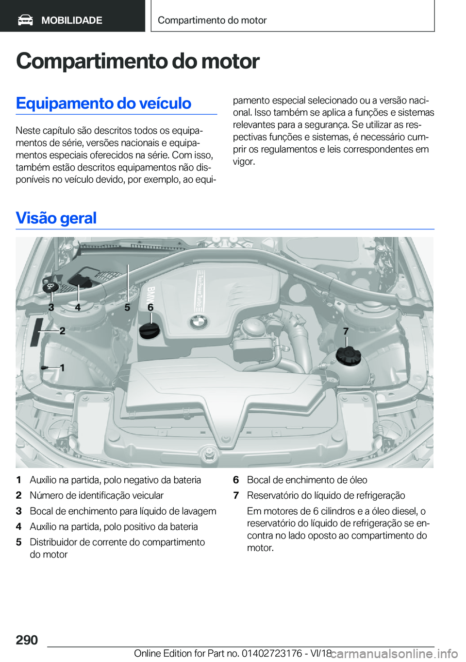 BMW 4 SERIES GRAN COUPE 2019  Manual do condutor (in Portuguese) �C�o�m�p�a�r�t�i�m�e�n�t�o��d�o��m�o�t�o�r�E�q�u�i�p�a�m�e�n�t�o��d�o��v�e�